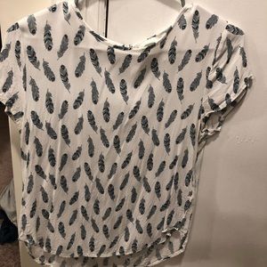 Feather White Blouse